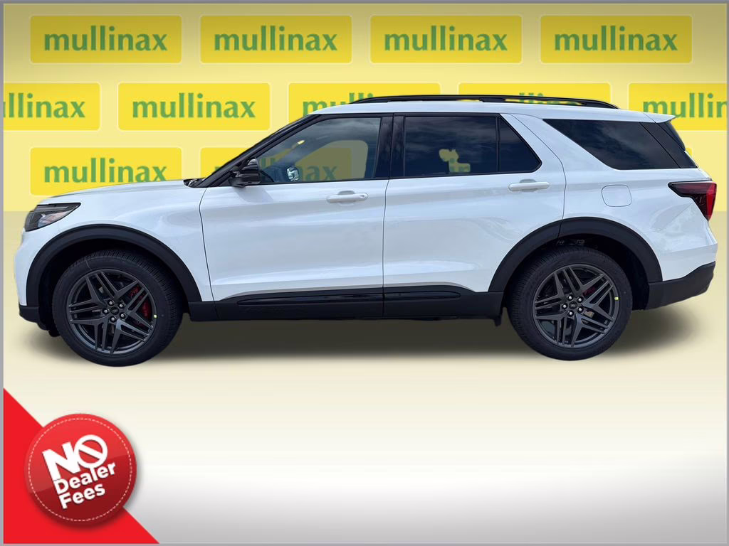 2026 Star White Metallic Tri-Coat Ford Explorer ST RWD SUV