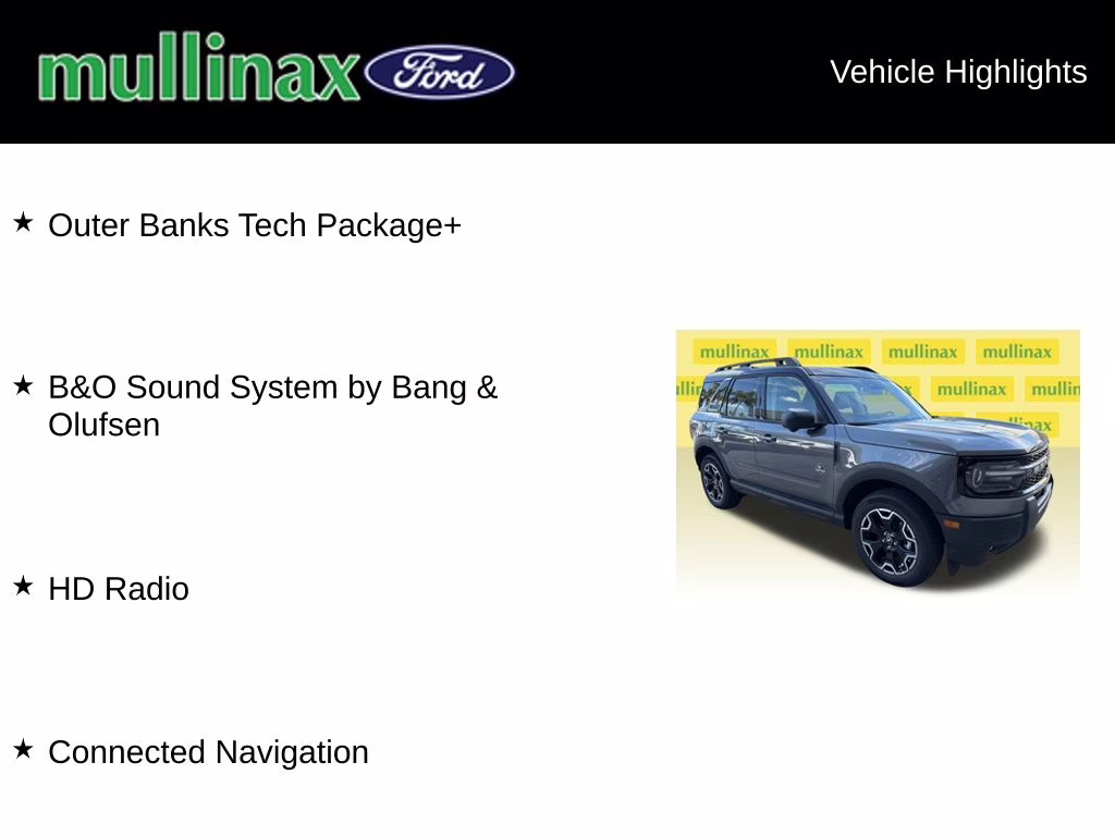 2025 Carbonized Gray Metallic Ford Bronco Sport Outer Banks 4X4 SUV