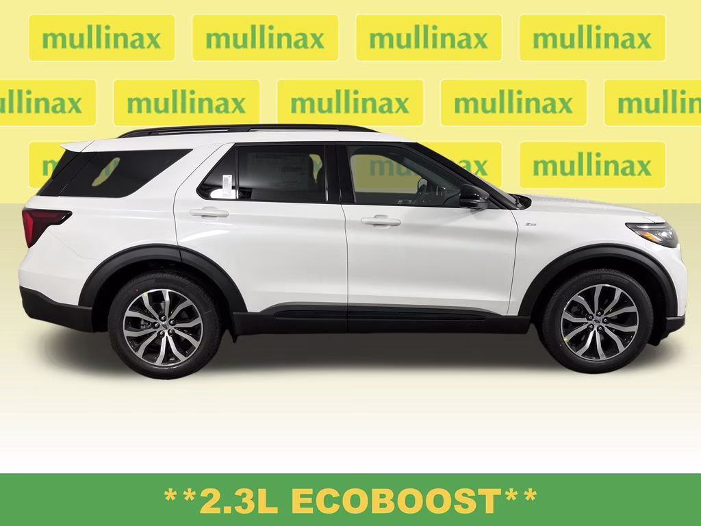 2026 Star White Metallic Tri-Coat Ford Explorer ST-Line RWD SUV