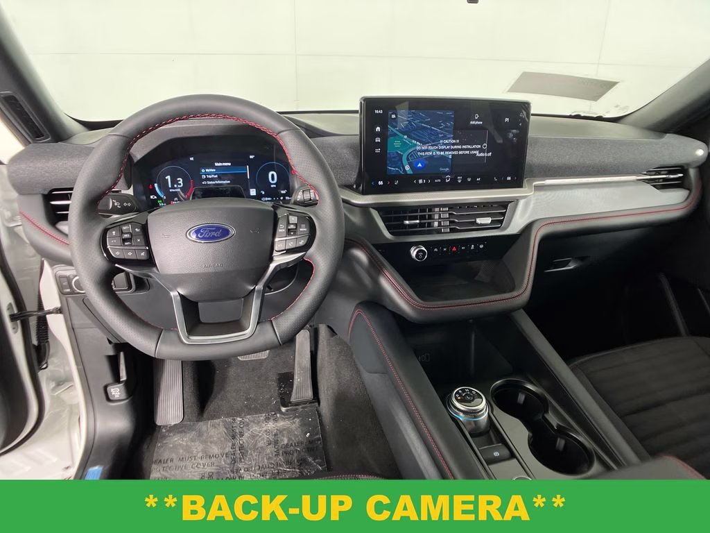 2026 Star White Metallic Tri-Coat Ford Explorer ST-Line RWD SUV