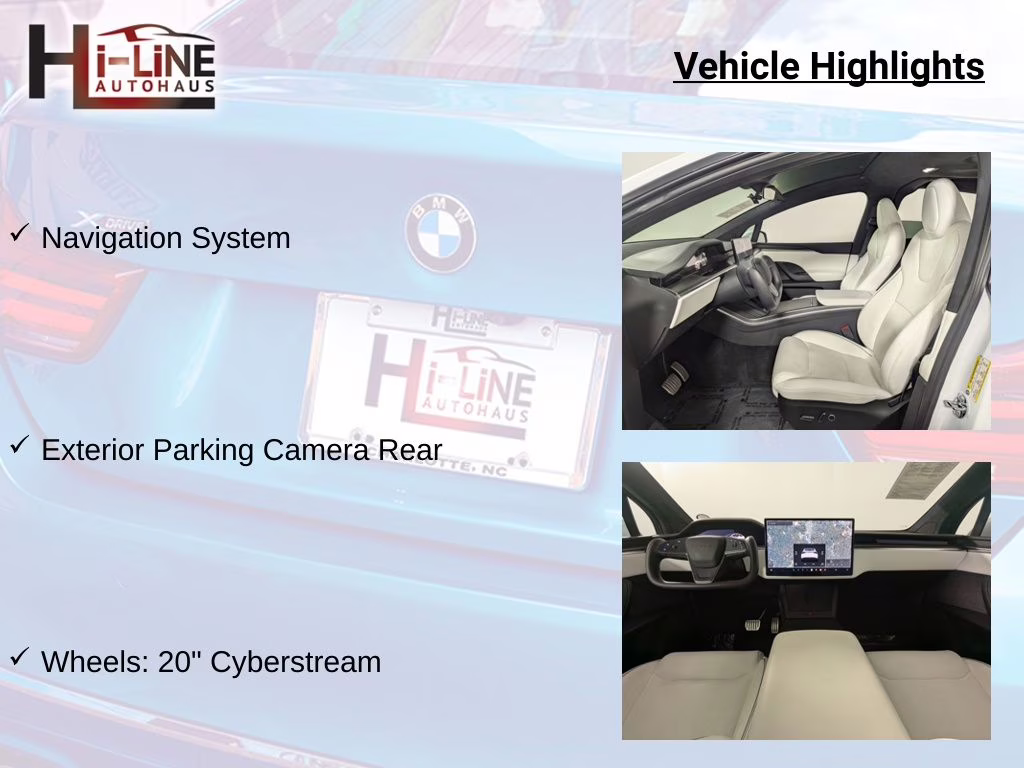 2022 Pearl White Multi-Coat Tesla Model X Plaid AWD SUV