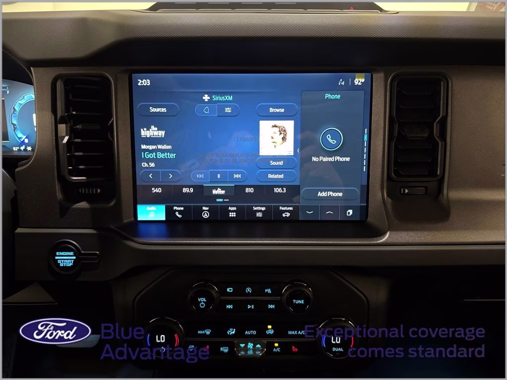 2025 Velocity Blue Metallic Ford Bronco Badlands 4X4 SUV