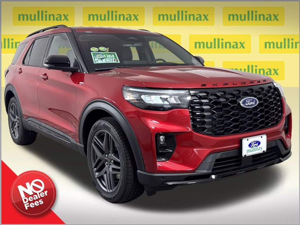 2026 Rapid Red Metallic Tinted Clearcoat Ford Explorer ST-Line RWD SUV