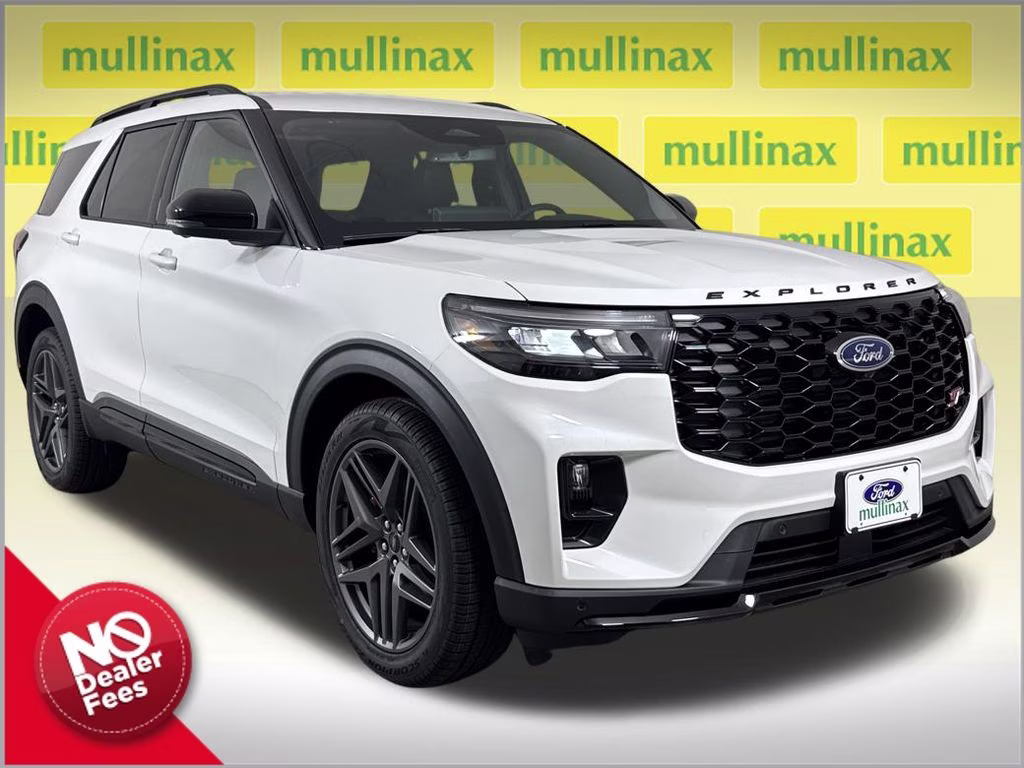 2026 Star White Metallic Tri-Coat Ford Explorer ST 4X4 SUV