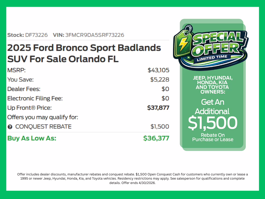 2025 Azure Gray Metallic Tri-Coat Ford Bronco Sport Badlands 4X4 SUV