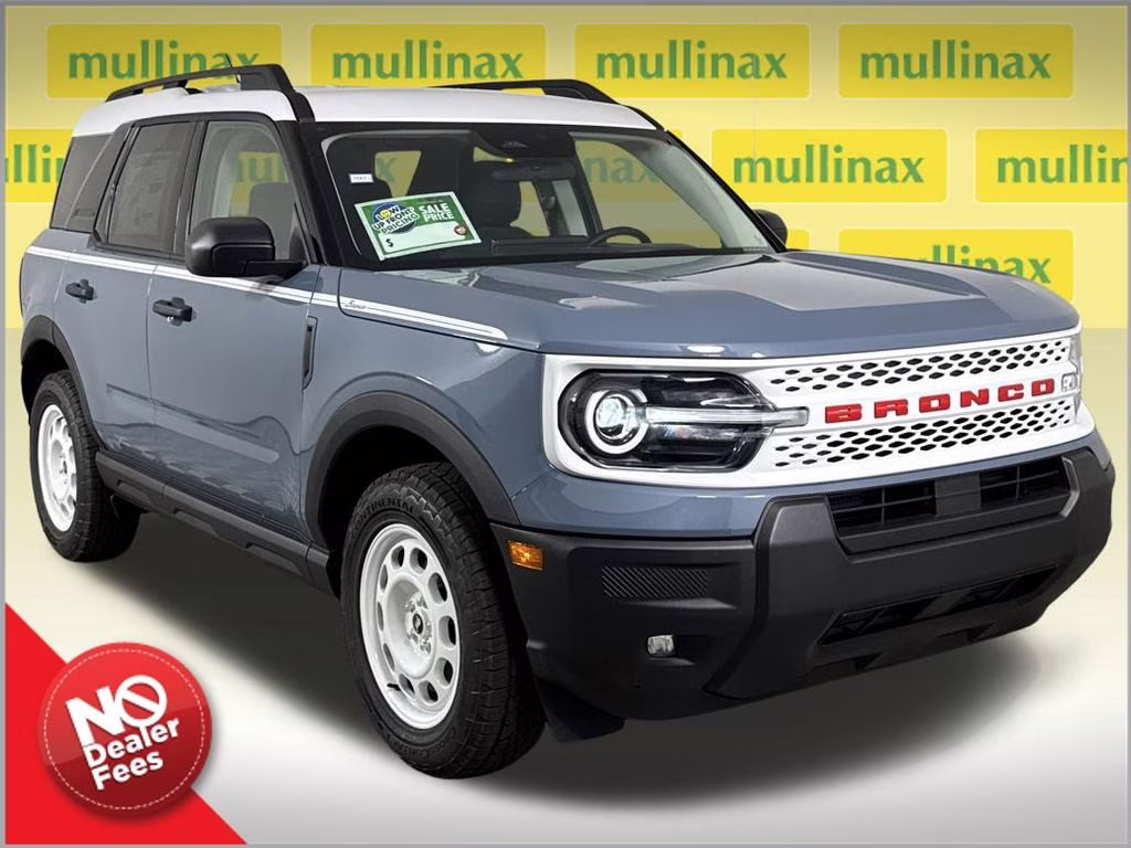 2025 Azure Gray Metallic Tri-Coat Ford Bronco Sport Heritage 4X4 SUV