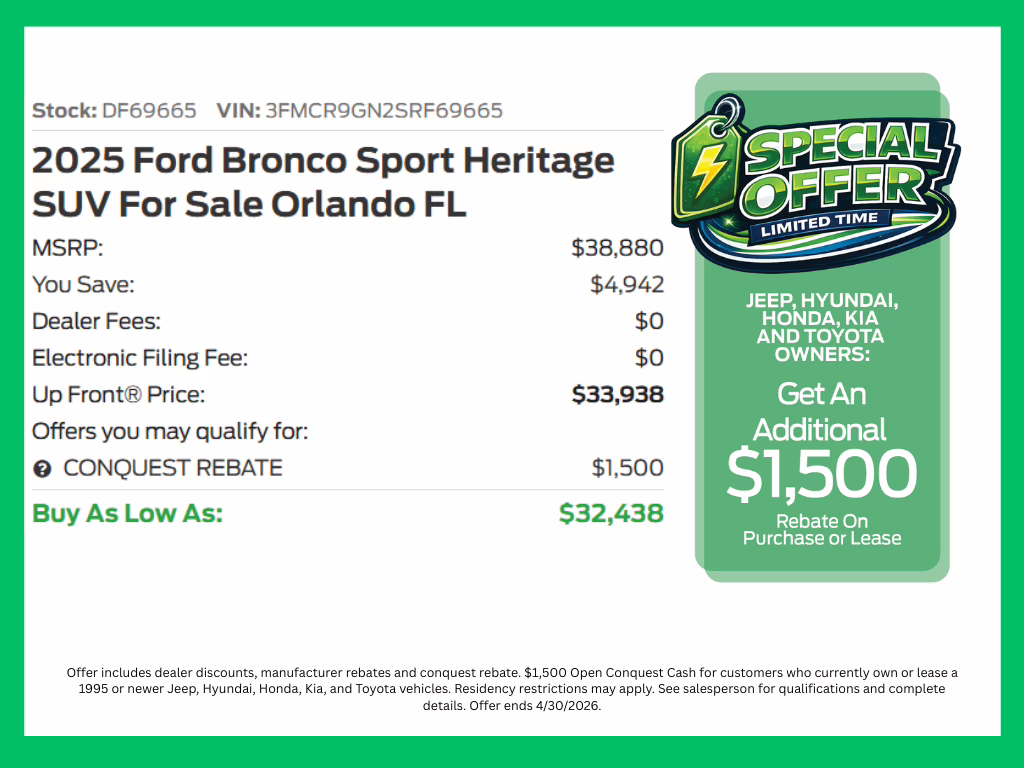 2025 Azure Gray Metallic Tri-Coat Ford Bronco Sport Heritage 4X4 SUV