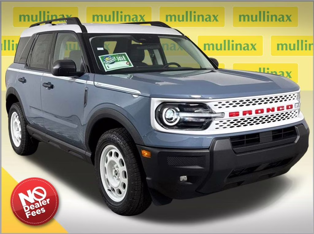 2025 Azure Gray Metallic Tri-Coat Ford Bronco Sport Heritage 4X4 SUV