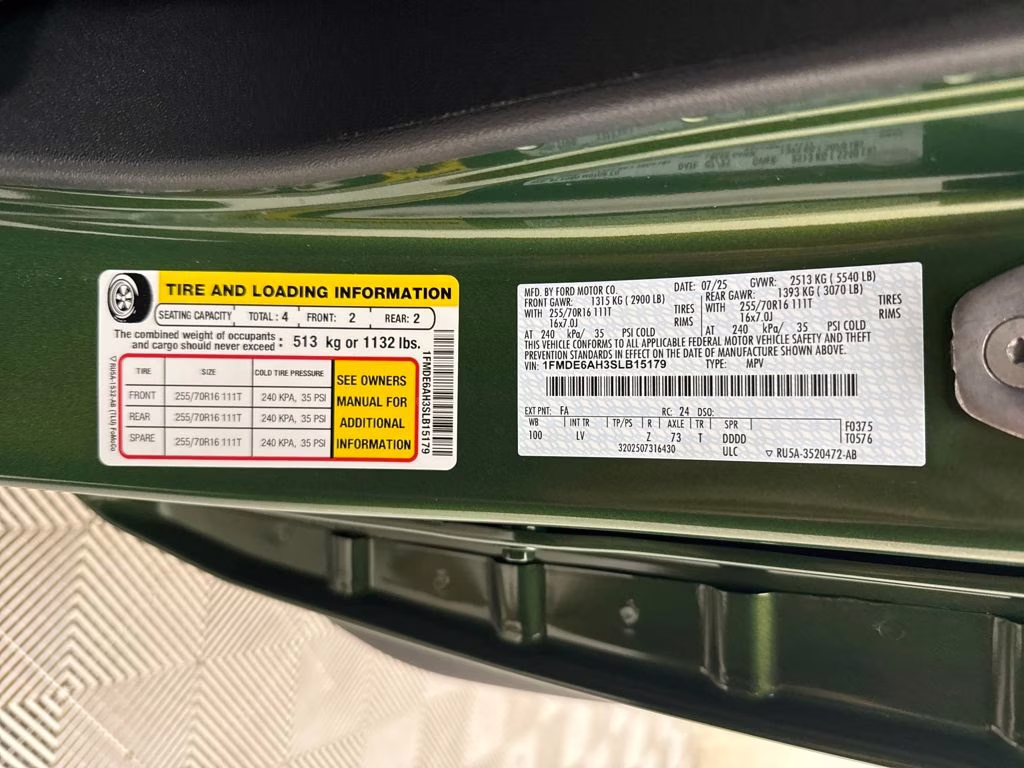 2025 Eruption Green Metallic Ford Bronco Base 4X4 SUV