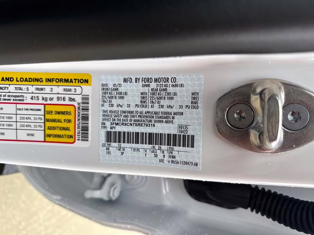 2025 Oxford White Ford Bronco Sport Outer Banks 4X4 SUV