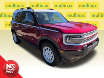 2025 Ruby Red Metallic Tinted Clearcoat Ford Bronco Sport Heritage 4X4 SUV