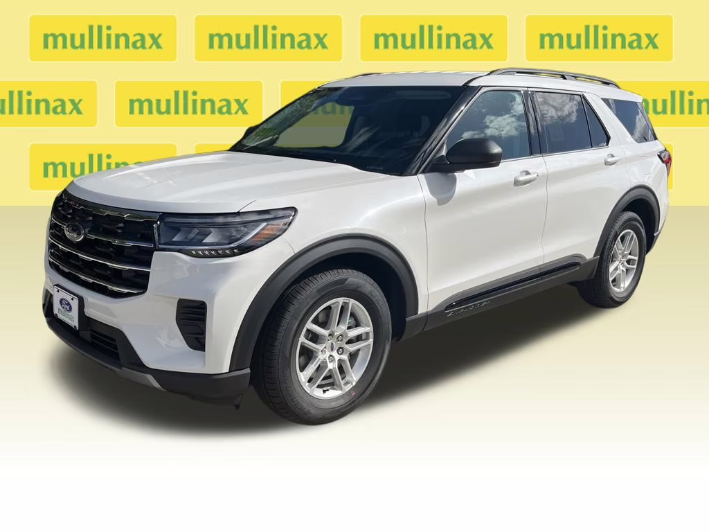 2026 Star White Metallic Tri-Coat Ford Explorer Active RWD SUV