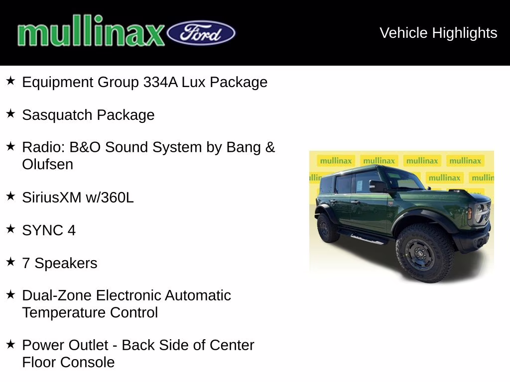 2025 Eruption Green Metallic Ford Bronco Badlands 4X4 SUV