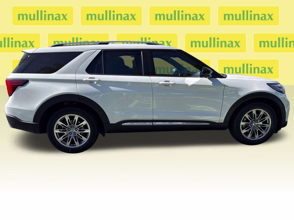 2026 Star White Metallic Tri-Coat Ford Explorer Platinum RWD SUV