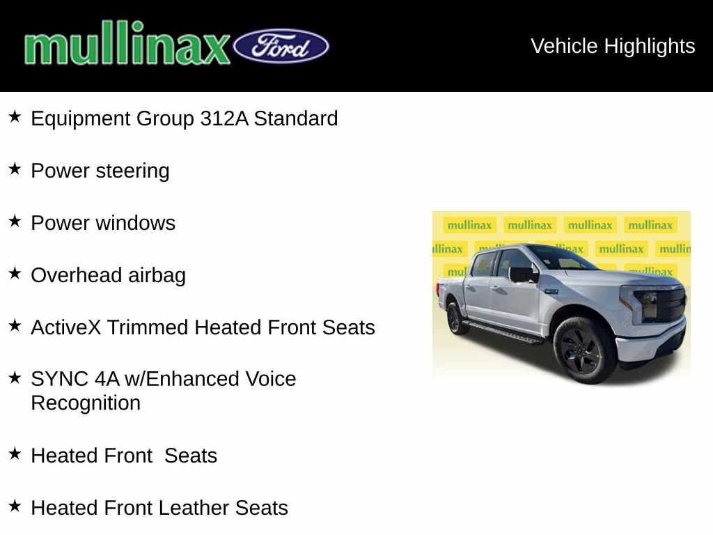 2025 Oxford White Ford F-150 Lightning Flash AWD Truck