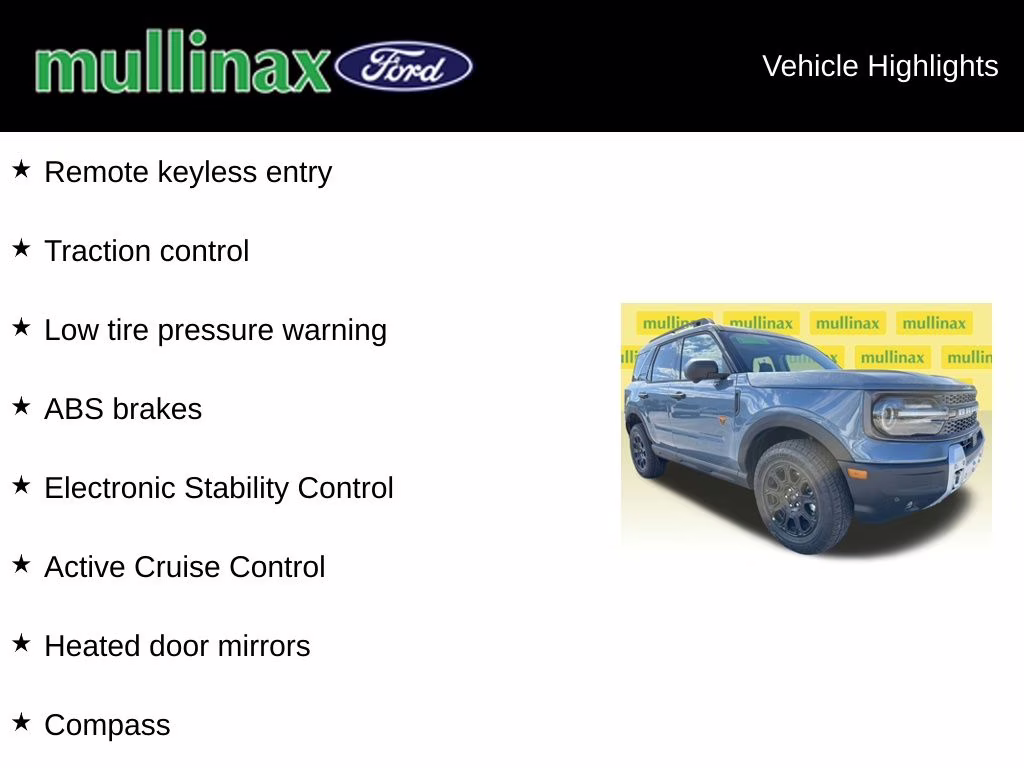 2026 Azure Gray Metallic Tri-Coat Ford Bronco Sport Badlands 4X4 SUV