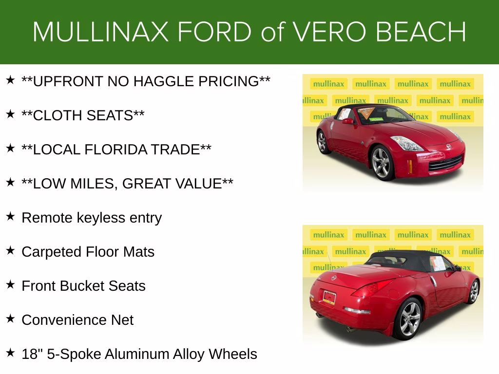 2006 Red Line Nissan 350Z Enthusiast RWD Convertible