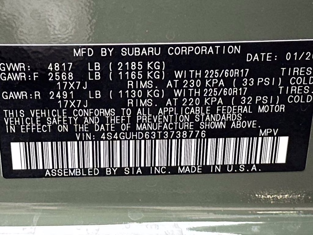 2026 Alpine Green Subaru Crosstrek Premium AWD SUV
