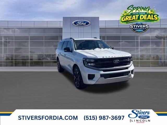 2026 Star White Metallic Tri-Coat Ford Expedition Max Platinum 4X4 SUV