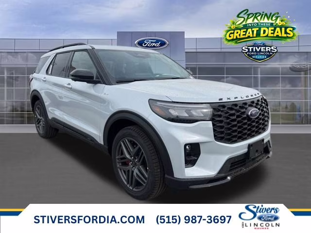 2026 Space White Metallic Ford Explorer ST-Line 4X4 SUV