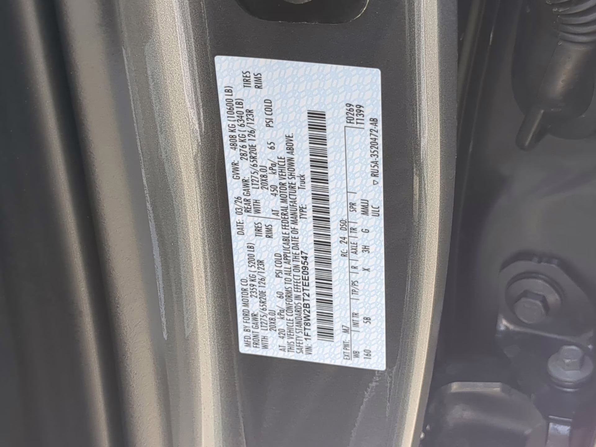 2026 Carbonized Gray Metallic Ford Super Duty F-250 SRW LARIAT Crew Cab Pickup 4X4 Truck