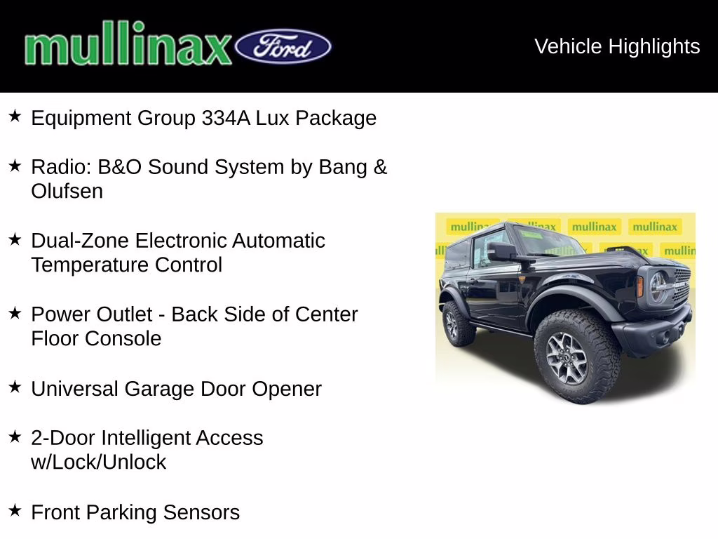 2025 Shadow Black Ford Bronco Badlands 4X4 SUV