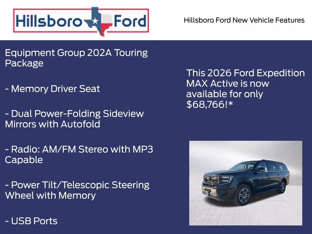 2026 Agate Black Metallic Ford Expedition Max Active RWD SUV