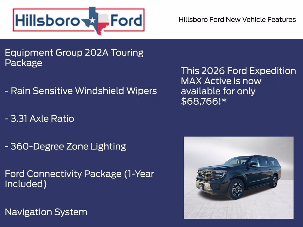 2026 Agate Black Metallic Ford Expedition Max Active RWD SUV
