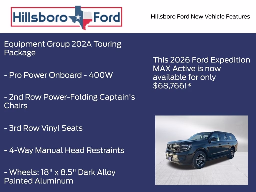2026 Agate Black Metallic Ford Expedition Max Active RWD SUV