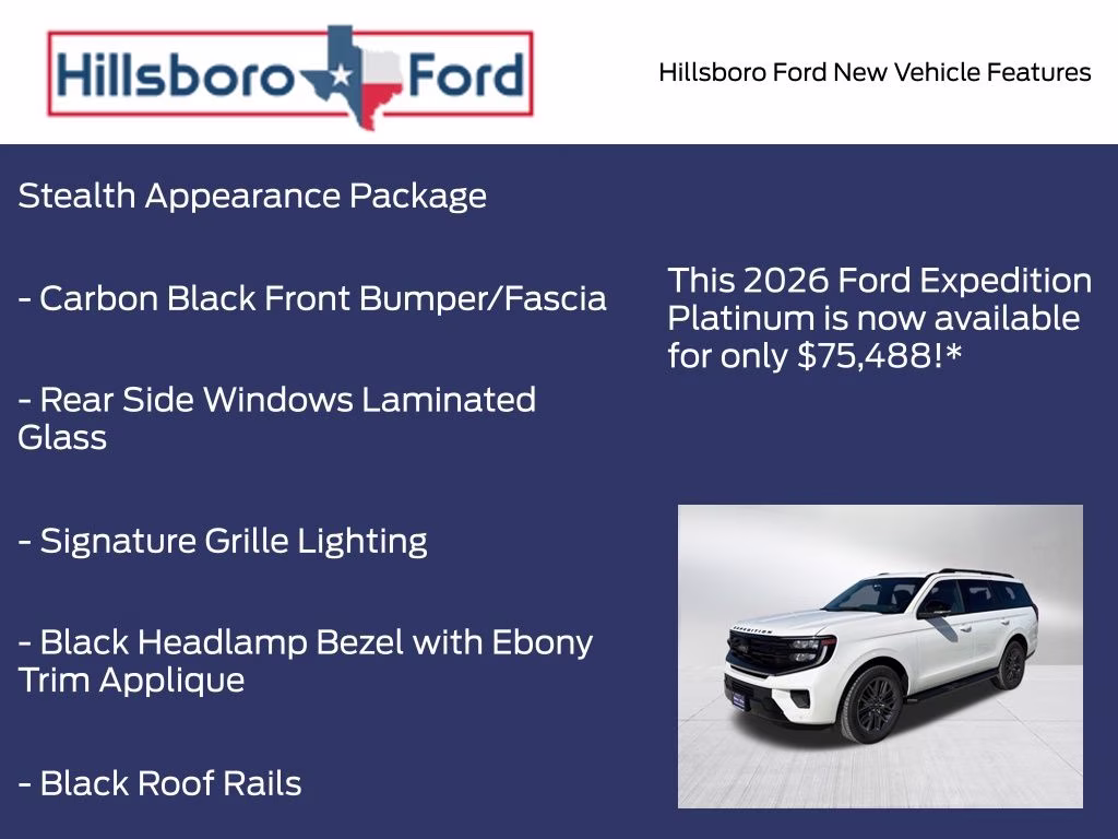 2026 Star White Metallic Tri-Coat Ford Expedition Platinum 4X4 SUV