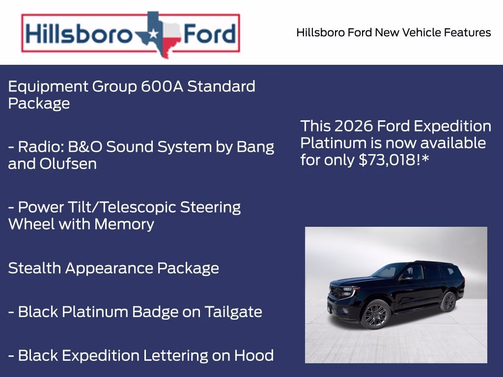 2026 Agate Black Metallic Ford Expedition Platinum 4X4 SUV