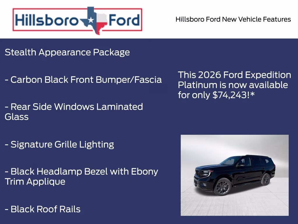 2026 Agate Black Metallic Ford Expedition Platinum 4X4 SUV