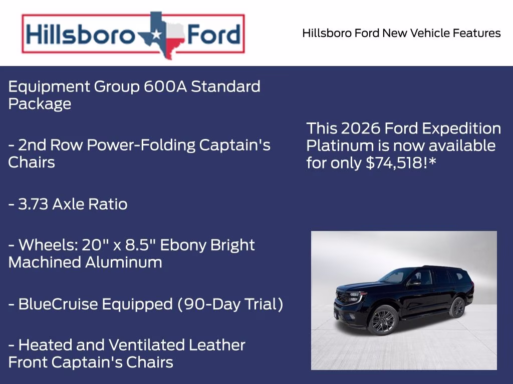 2026 Agate Black Metallic Ford Expedition Platinum 4X4 SUV