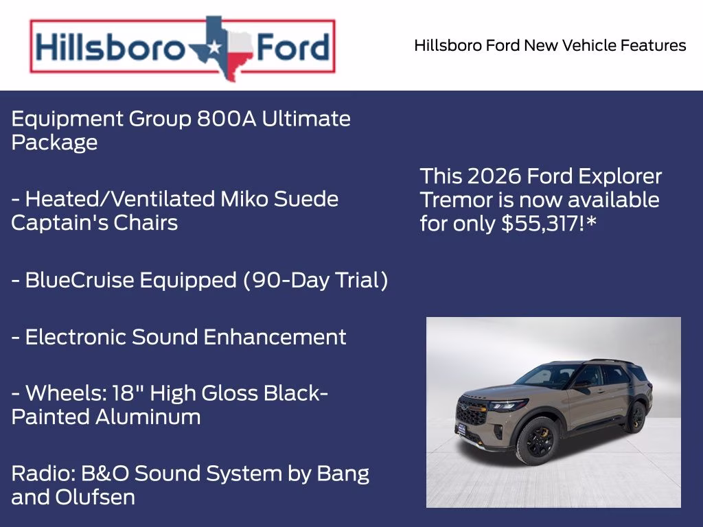 2026 Marsh Gray Ford Explorer Tremor 4X4 SUV