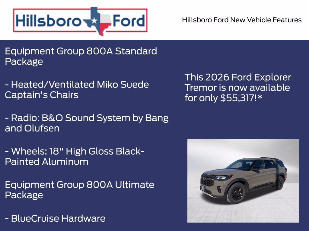 2026 Marsh Gray Ford Explorer Tremor 4X4 SUV