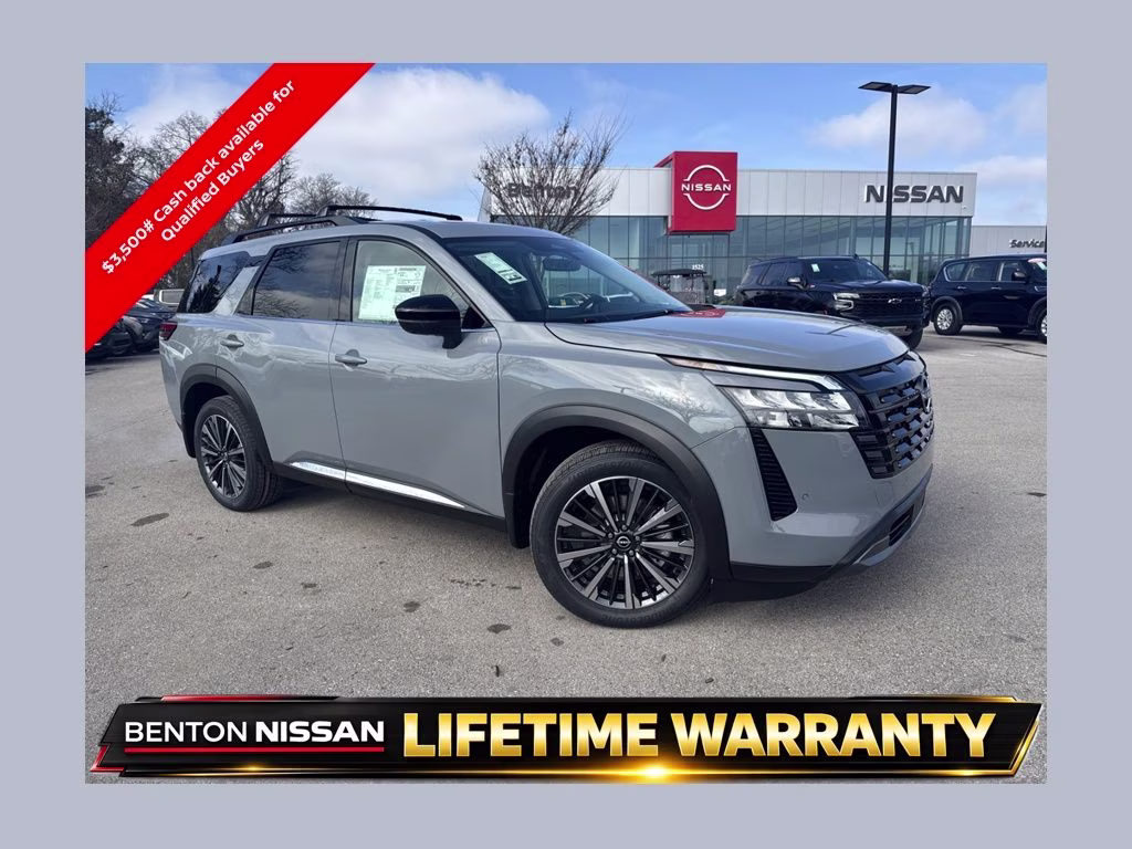 2026 Boulder Gray Pearl Nissan Pathfinder Platinum 4X4 SUV