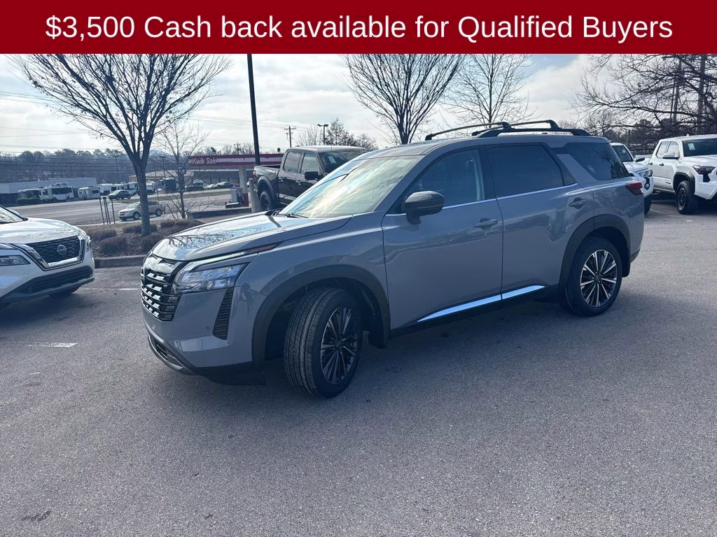 2026 Boulder Gray Pearl Nissan Pathfinder Platinum 4X4 SUV