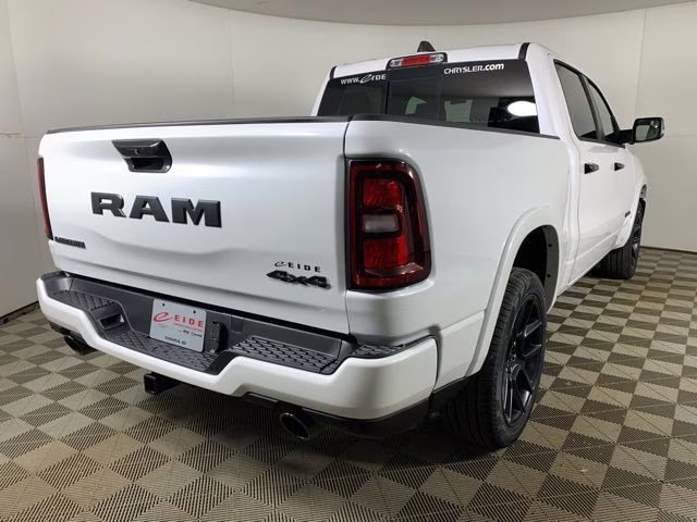 2026 Ivory White Tri-Coat Pearlcoat Ram 1500 Laramie Night Edition 4X4 Truck