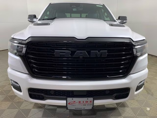 2026 Ivory White Tri-Coat Pearlcoat Ram 1500 Laramie Night Edition 4X4 Truck