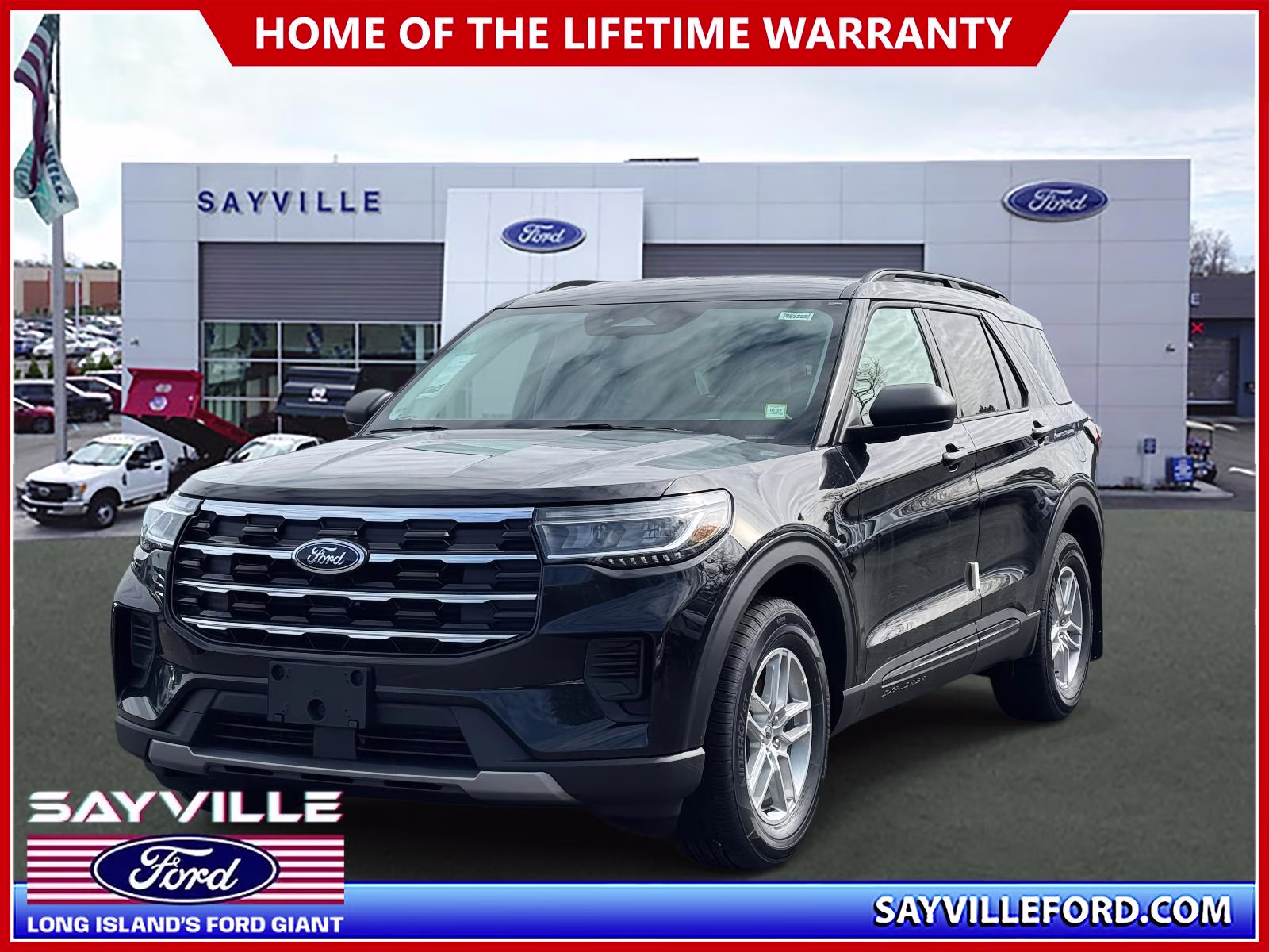 2026 Agate Black Metallic Ford Explorer Active w/200A Pkg 4WD 4X4 SUV
