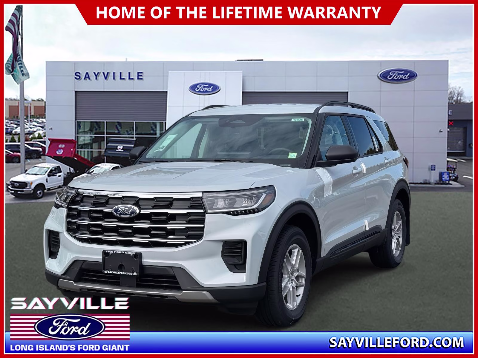 2026 Space White Metallic Ford Explorer Active w/100A Pkg 4WD 4X4 SUV