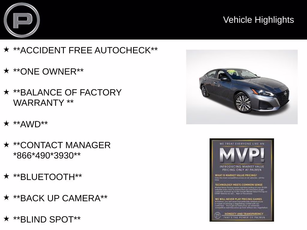 2024 Gun Metallic Nissan Altima 2.5 SV AWD Sedan