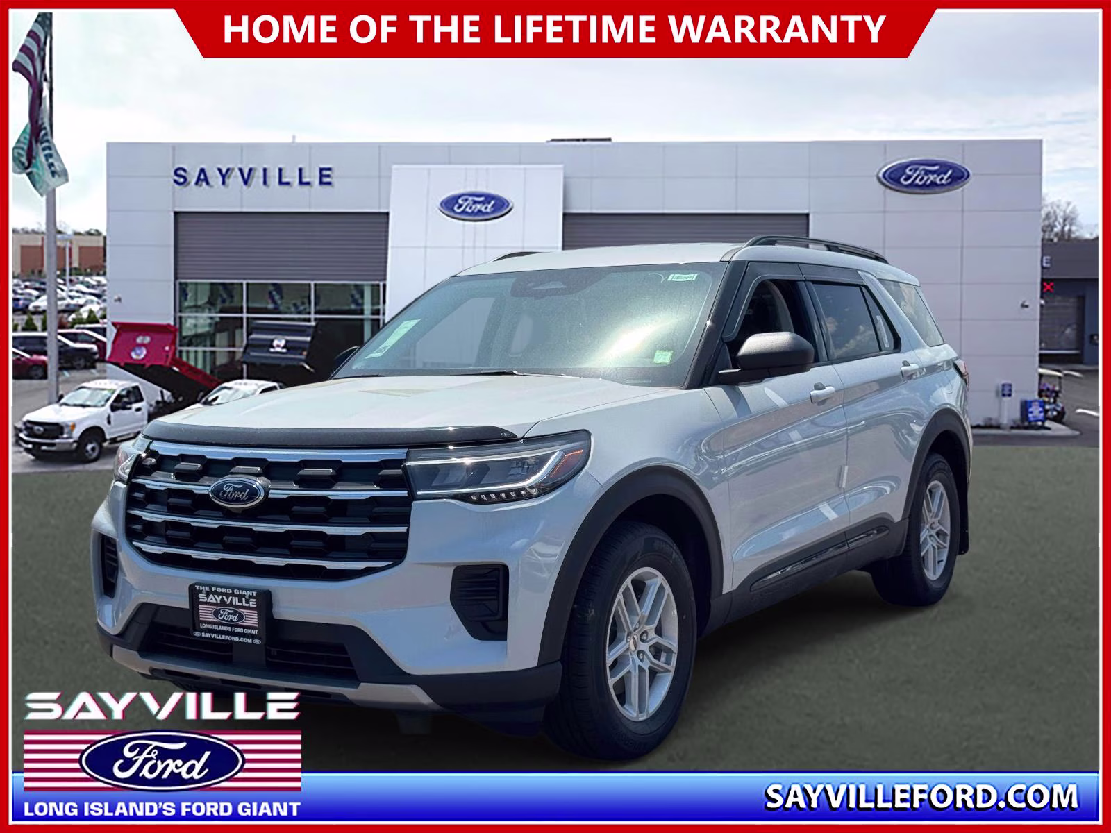 2026 Space White Metallic Ford Explorer Active w/100A Pkg 4WD 4X4 SUV
