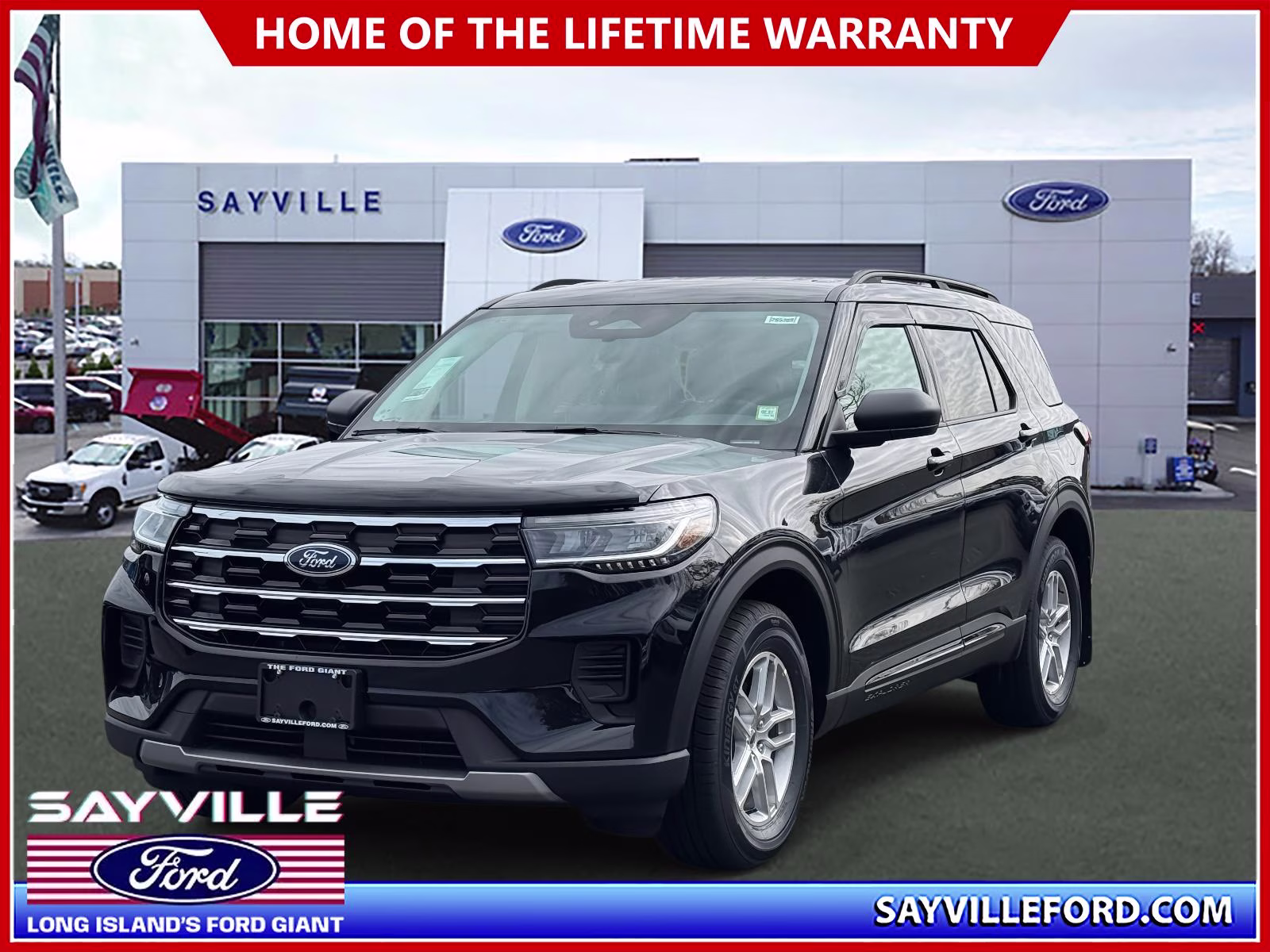 2026 Agate Black Metallic Ford Explorer Active w/200A Pkg 4WD 4X4 SUV
