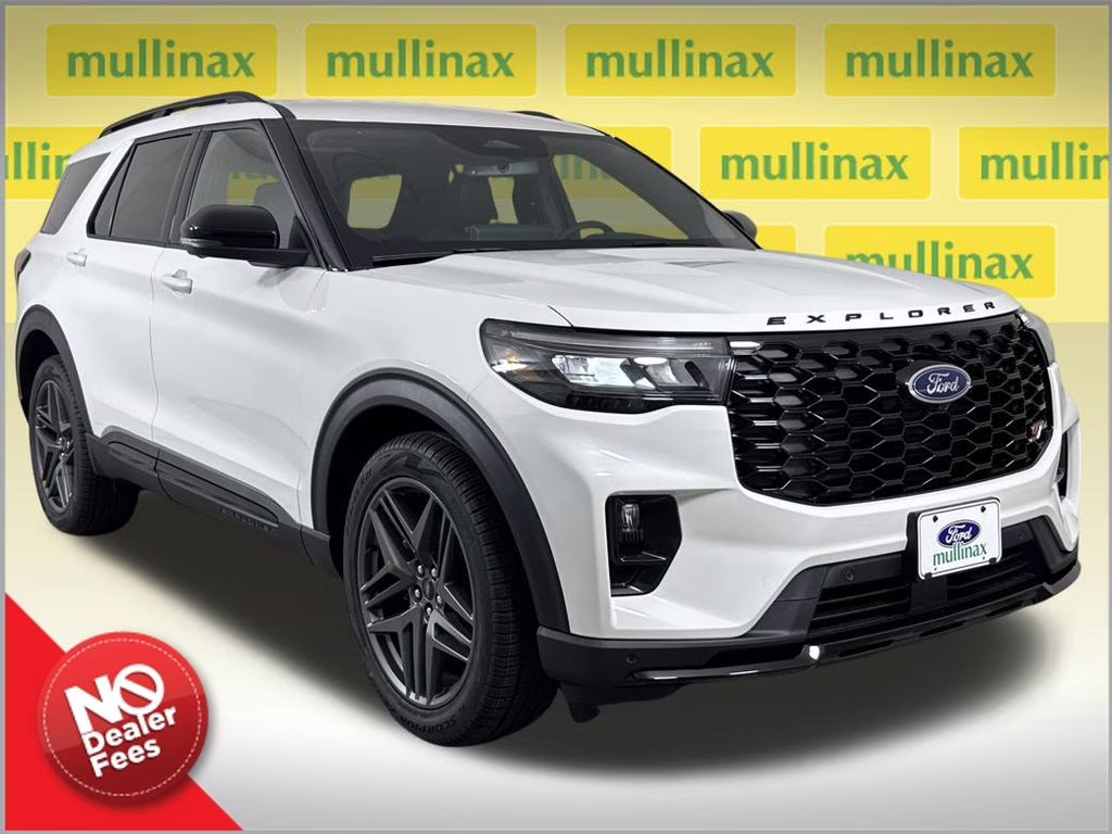 2026 Star White Metallic Tri-Coat Ford Explorer ST 4X4 SUV