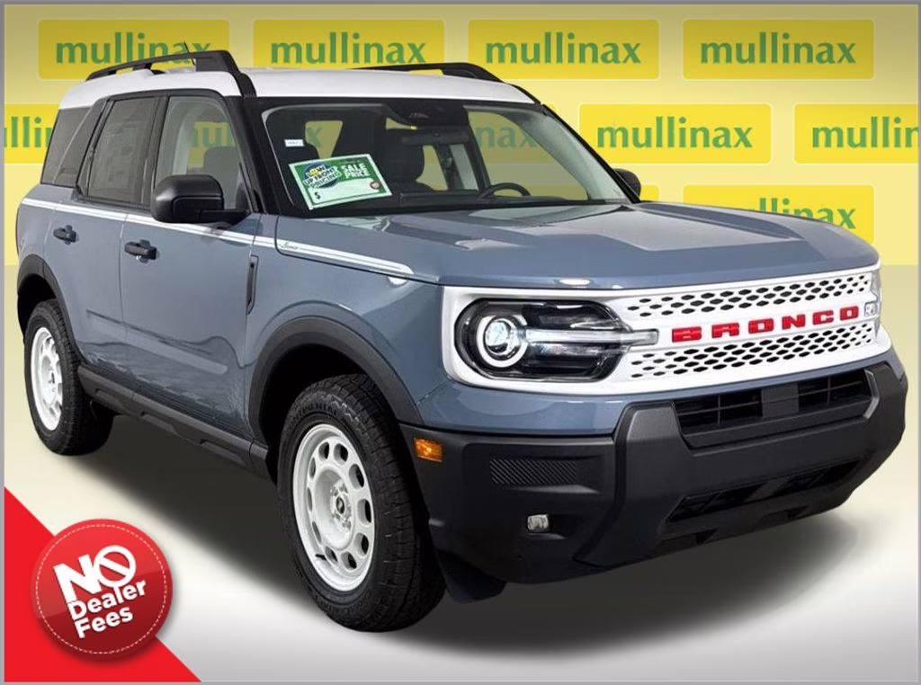 2025 Azure Gray Metallic Tri-Coat Ford Bronco Sport Heritage 4X4 SUV
