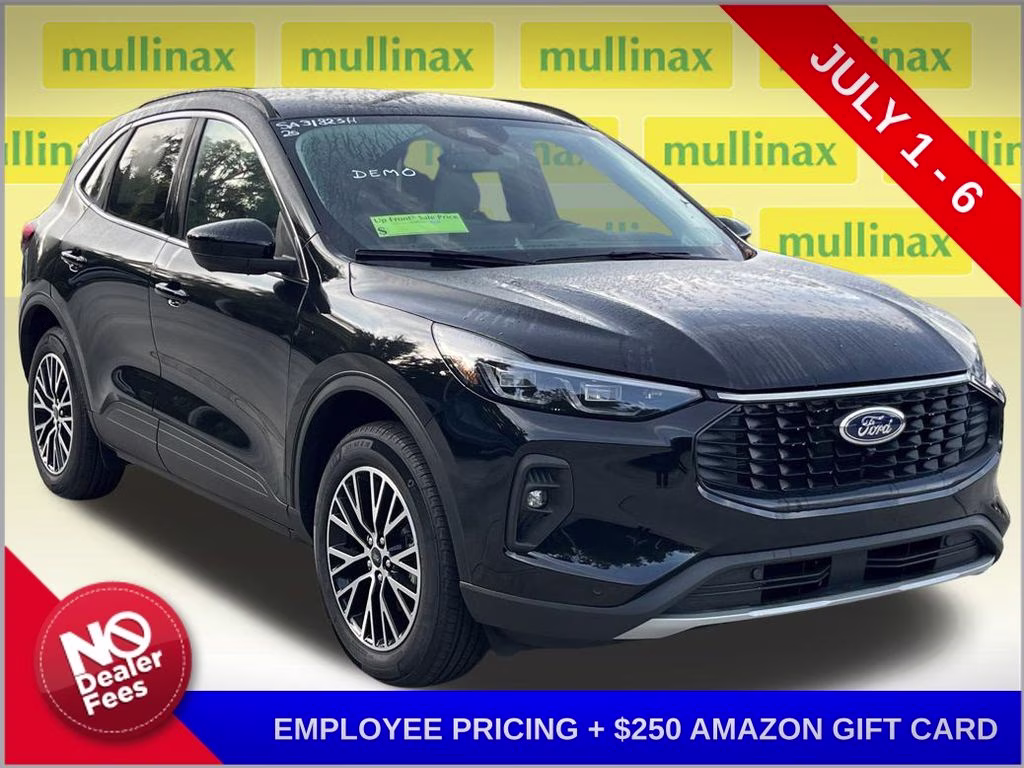 2025 Agate Black Metallic Ford Escape Plug-In Hybrid Base FWD SUV