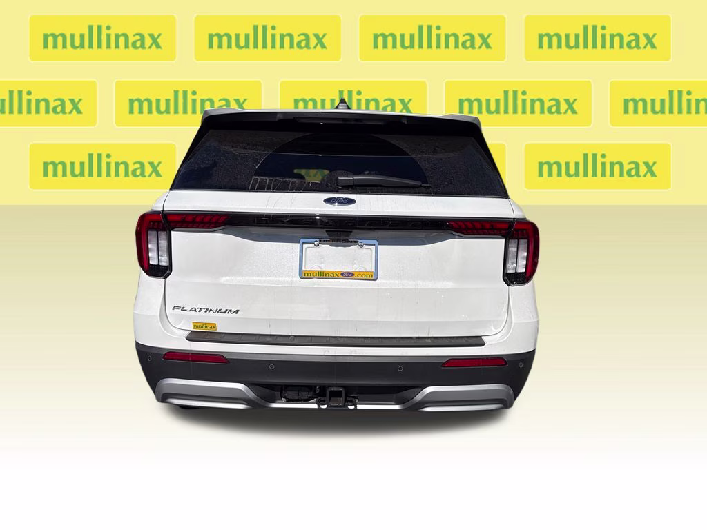 2026 Star White Metallic Tri-Coat Ford Explorer Platinum RWD SUV