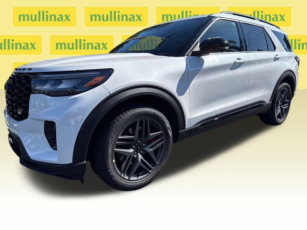 2026 Star White Metallic Tri-Coat Ford Explorer ST RWD SUV