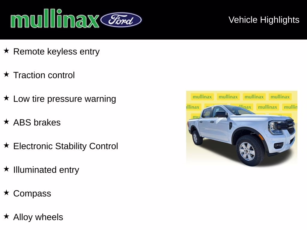 2025 Oxford White Ford Ranger XL RWD Truck